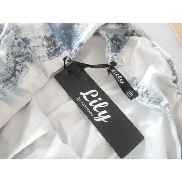 Women's White & Green Pockets Pants L - Picture 7 of 8